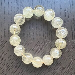 Lemon quartz bracelet 16mm SIZE 7.25’
